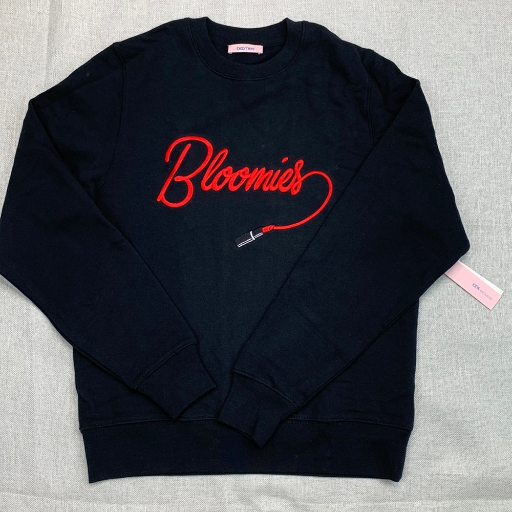 Bloomie's Unisex Cotton Lipstick Logo Sweatshirt Size S